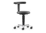 bimos ESD Hocker mit Rollen, Kunstleder schwarz, Sitzhöhe 450-650 mm, Flex-Stütze (9463E-MG01-1F)