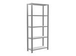 Schulte Grundregal Büro-Steckregal MULTIplus85 1800 x 750 x 300 mm 5 Fachböden Kreuzstrebe verzinkt mit Anschlagleiste ; Schulte Lagertechnik (17700)