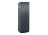 C+P Schwarz-Weiß-Spind Classic PLUS, Sockel, 2 Abteile, 1950x600x500mm, 7016/701 Front RAL 7016 Anthrazitgrau Verschluss Sicherheits-Drehriegel ; C + (080022-20|S10012)