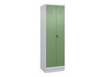 C+P PSA Doppel-Spind Classic PLUS, Sockel, 2 Abteile, 1950x600x500mm, 7035/6011 Verschluss Sicherheits-Drehriegel ; C + P Möbelsysteme (080022-20P|S10006)