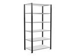 Schulte Grundregal Büro-Steckregal MULTIplus150 2000 x 1000 x 600 mm 6 Fachböden Längenriegel schwarz/RAL 7035 lichtgrau mit Mittelanschlag ; Schulte (36043-S)