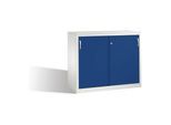 C+P Akten-Sideboard Acurado mit Schiebetüren, 2 Ordnerhöhen, H1000xB1200xT500mm Front Enzianblau Korpus Lichtgrau ; C + P Möbelsysteme (2056-00|S10050)