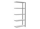 Schulte Anbauregal Büro-Steckregal MULTIplus85 1800 x 750 x 300 mm 5 Fachböden Kreuzstrebe verzinkt mit Anschlagleiste ; Schulte Lagertechnik (17703)