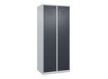 C+P Wäsche-Spind Classic PLUS, 2 Abteile, 1850x800x500mm, 7035/7016 Verschluss Zylinderschloss ; C + P Möbelsysteme (080000-22B|S10020)