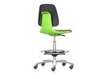 bimos Arbeitsstuhl Labsit mit Rollen Sitzhöhe 560-810 mm Supertec Sitzschale grün (9125-SP01-3280-525)