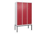 C+P Z-Spind Classic PLUS, Gestell, 6 Fächer, 2120x1200x500mm, 7035/3003 Verschluss Zylinderschloss ; C + P Möbelsysteme (0800337-326|S10016)