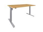 STIER Elektrisch Höhenverstellbarer Schreibtisch 501-33 120x80cm, Buche mel., 68-118cm (904317)