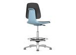 bimos Arbeitsstuhl Labsit mit Gleiter Sitzhöhe 520-770 mm Kunstleder Sitzschale blau (9121-MG01-3277-525)