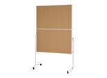 Magnetoplan Moderationstafel mit weißem Rahmen, klappbar, Kork, 1200 x 1500 mm (2111324)