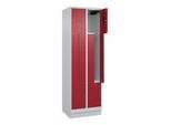 C+P Z-Spind, Classic PLUS, Sockel, 4 Fächer, 1950x600x500mm, 7035/3003 Verschluss Zylinderschloss ; C + P Möbelsysteme (080023-204|S10016)