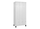 C+P Z-Spind, Classic PLUS, Füße, 6 Fächer, 1950x900x500mm, 9016/9016 Verschluss Zylinderschloss ; C + P Möbelsysteme (080013-306|S10029)