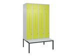 C+P Z-Spind Classic PLUS, Bank, 8 Fächer, 2120x1200x815mm, 7035/0024 Verschluss Zylinderschloss Sitzbanktyp untergebaut Material Sitzfläche Kunststoff (0800537-408|S10055)
