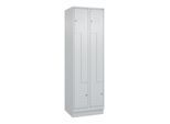 C+P Z-Spind, Classic PLUS, Sockel, 4 Fächer, 1950x600x500mm, 7035/7035 Verschluss Zylinderschloss ; C + P Möbelsysteme (080023-204|S10024)