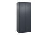 C+P Spind Classic PLUS, 2 Abteile, 1850x800x500mm, 7016/7016 Verschluss Zylinderschloss 4 Garderobenhaken ; C + P Möbelsysteme (080000-22|S10019)