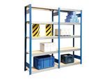 Regalwerk BERT-Großfachregal 250 kg Grundfeld LR 5010 Stecksystem HxBxT 2500x1285x400 mm (B3-46431-40-EB)