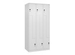 C+P Z-Spind Classic PLUS, 6 Fächer, 1850x900x500mm, 9016/9016 Verschluss Sicherheits-Drehriegel ; C + P Möbelsysteme (080003-306|S10017)