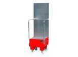 Bauer Südlohn Fahrbare Auffangwanne mit Lochplattenwand LPW 60-1, lackiert, Feuerrot (4447-55-0000-3000)
