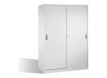 C+P Werkzeugschrank mit Schiebetüren, innen 2 x 4 Böden, H1950xB1600xT600mm Front Lichtgrau Korpus Lichtgrau ; C + P Möbelsysteme (2169-00|S10095)