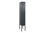 C+P Spind Classic PLUS, Gestell, 1 Abteil, 2120x300x500mm, 7016/7016 Verschluss Sicherheits-Drehriegel 4 Garderobenhaken Trennwand mittig ; C + P Möbe (0800307-10F|S10012)