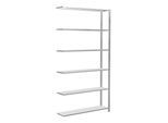 Schulte Anbauregal Steckregal MULTIplus150 2500 x 1300 x 300 mm 6 Fachböden Kreuzstrebe RAL 7035 lichtgrau ; Schulte Lagertechnik (32636-130)