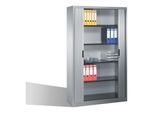 C+P Aktenschrank Omnispace mit Rollladen, 5 Ordnerhöhen, H1980xB1200xT420mm Weißaluminium ; C + P Möbelsysteme (3203-00|S10291)