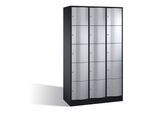 C+P Schließfachschrank Resisto, 15 Fächer, H1950xB1150xT540mm Front Weißaluminium Korpus Schwarzgrau ; C + P Möbelsysteme (8570-372|S10754)