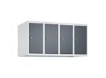C+P Aufsatzschrank, 7035/7016 500x1000x500mm Verschluss Zylinderschloss 4 Abteile ; C + P Möbelsysteme (080090-49|S10023)