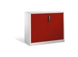 C+P Akten-Sideboard Acurado mit Drehtüren, 2 Ordnerhöhen, H1000xB1200xT400mm Front Rubinrot Korpus Lichtgrau ; C + P Möbelsysteme (9466-1200|S10266)