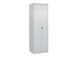 C+P Wäsche-Spind Classic PLUS, 2 Abteile, 1850x600x500mm, 7035/7035 Verschluss Sicherheits-Drehriegel Trennwand mittig ; C + P Möbelsysteme (080002-20B|S10008)
