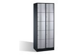 C+P Schließfachschrank Resisto, 10 Fächer, H1950xB770xT540mm Front Weißaluminium Korpus Schwarzgrau ; C + P Möbelsysteme (8570-272|S10412)