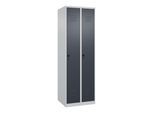 C+P Spind Classic PLUS, 2 Abteile, 1850x600x500mm, 7035/7016 Verschluss Sicherheits-Drehriegel 3 Garderobenhaken ; C + P Möbelsysteme (080000-20|S10008)