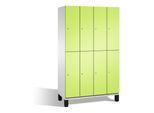 C+P Doppelstockspind Cambio auf Füßen, 8 Fächer, H1980xB1200xT525mm Front Viridingrün Korpus Lichtgrau ; C + P Möbelsysteme (45101-40|S10014)