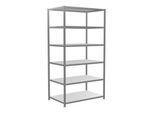 Schulte Grundregal Steckregal MULTIplus250 2500 x 1300 x 800 mm 6 Fachböden Kreuzstrebe verzinkt ; Schulte Lagertechnik (12981-130)