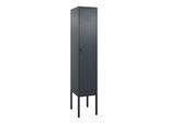 C+P Spind Classic PLUS, Gestell, 1 Abteil, 2120x400x500mm, 7016/7016 Verschluss Sicherheits-Drehriegel 4 Garderobenhaken Trennwand mittig ; C + P Möbe (0800307-12F|S10012)