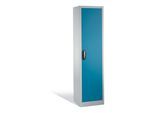 C+P Werkzeugschrank mit Drehtür, innen 4 Böden, H1950xB500xT400mm Front Lichtblau Korpus Lichtgrau ; C + P Möbelsysteme (8900-00|S10175)