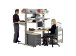 Bito PC-Stationen und Steh-Arbeitsplätze B 1306 mm x H 1785 mm x T 1700 mm, graualuminium (19445)