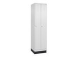 C+P Spind Classic PLUS, Sockel, 2 Abteile, 1950x500x500mm, 9016/9016 Verschluss Zylinderschloss 3 Garderobenhaken ; C + P Möbelsysteme (080020-29|S10029)