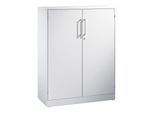 C+P Akten-Sideboard Asisto mit Drehtüren, 3 Ordnerhöhen, H1310xB1000xT435mm Front Lichtgrau Korpus Lichtgrau ; C + P Möbelsysteme (141032-000|S10007)