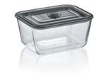 Kela Frischhaltedose , Grau , Glas , 2,5 l , 18x11x24 cm , Küchenzubehör, Vorratsbehälter, Frischhaltedosen