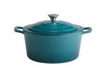 Kochtopf APS "Stars", blau (türkis, 6 l, ø 28 cm, höhe 13 cm), B:28cm H:13cm L:28cm Ø:28cm, Töpfe, langlebigt und robust, Induktion, rund