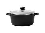 Homeware Profession. Kochtopf , Klar, Schwarz , Metall, Kunststoff, Glas , 3,3 l , 11.5 cm , Lfgb , hitzebeständige Griffe , Kochgeschirr, Töpfe, Kochtöpfe