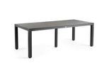 Tierra Outdoor Gartentisch , Anthrazit, Grau , Metall, Kunststoff , rechteckig , eckig , 100x75x280 cm , lichtecht, regenabweisend, wetterbeständig , Gartenmöbel, Gartentische