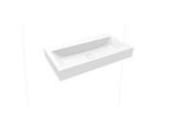 Kaldewei Cono Wand-Waschtisch 902606003711 3090, 90x50x12cm, alpinweiss matt Perl-Effekt, ohne Überlauf, ohne Hahnloch