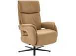 Dieter Knoll Relaxsessel , Honig , Leder , Echtleder , Nappaleder, Longlife-Leder , 70x117x85 cm , Fußauswahl, Lederauswahl, Stoffauswahl, Liegefunktion , Wohnzimmer, Sessel, Ledersessel