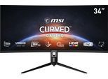 MSI Curved-Gaming-LED-Monitor "Optix MAG342CQR", F (A-G), schwarz, B:81cm H:36,2cm T:11,9cm, Monitore, höhenverstellbar, 3 Jahre Herstellergarantie