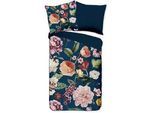 Xxxl Wendebettwäsche , Blau, Dunkelblau , Textil , Floral , 155x220 cm , atmungsaktiv , Heimtextilien, Bettwäsche & Leintücher, Bettwäsche, Wendebettwäsche