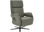 Dieter Knoll Relaxsessel , Grau , Leder , Echtleder , Nappaleder, Longlife-Leder , 70x117x85 cm , Fußauswahl, Lederauswahl, Stoffauswahl, Liegefunktion , Wohnzimmer, Sessel, Ledersessel
