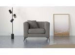 Places of Style Sessel »MATTHEW Loungesessel, Masse B/T/H: 99/86/74 cm«, incl. 1 Zierkissen, Steppung im Rückenbereich