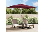 vidaXL Sonnenschirm mit Metall-Mast 300x200 cm Bordeauxrot