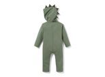 Tchibo - Kinder-Sweat-Overall mit Dino-Applikation - Baby - Gr. 62/68 - dunkelgrün